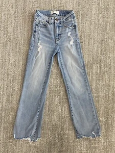 BKE Buckle Billie Youth Girls 22 X 27 Jeans - Slim Fit High Rise Cropped Flare - Picture 1 of 5