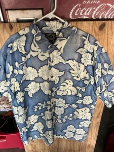 Hawaiian Silk Company Shirt Mens XL 100% Silk Hawaiian Button Up Pocket - Picture 1 of 4
