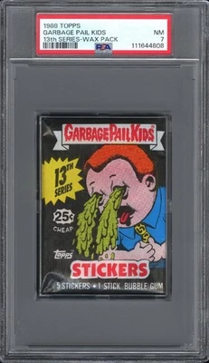 1988 Garbage Pail Kids 13th Series Wax Pack w/.25 PSA 7 NM - Image 1 of 2