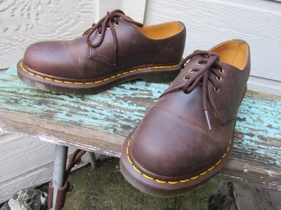 Zapato Dr. Doc Martens 11838 3 Ojos Reino Unido 5 Para Mujer 7 EU 38 Marrón Engrasado Oxford Con Cordones Foto 1 de 4