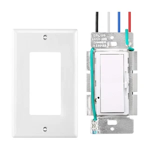 Flicker Easy LED Dimmer Switches 125V 600W Single Poles Small Electrical Box Fit - Picture 1 of 8