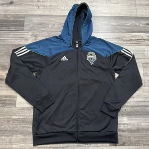 Seattle Sounders FC Soccer Club MLS Adidas Full Zip Hoodie Herren XL Fleece gefüttert - Bild 1 von 9