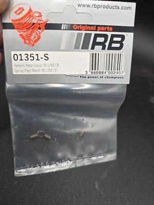 RB PRODUCTS 01351-S SPRING for INLINE PIPE MANIFOLD Nitro Rc Gas Associated  - Image 1 of 2