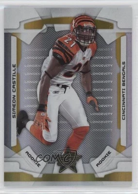 2008 Leaf Rookies & Stars Rookie Longevity Parallel Gold /49 Simeon Castille RC - Image 1 of 2