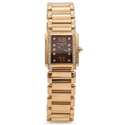 Patek Philippe Twenty-4 18K Rose Gold Diamond Women's Watch Ref. 4910/11R - Image 1 of 4