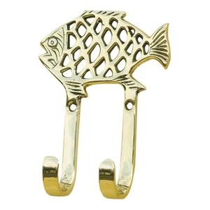 Gancio - Gancio da parete per pesci in ottone 8 x 11 cm Sea-Club - Foto 1 di 5