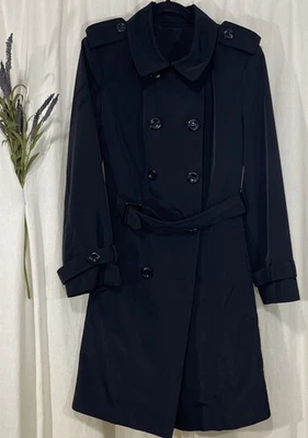 Calvin Klein Women's Double-Breasted long coat belted - Image 1 of 4