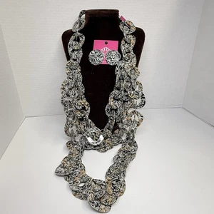 Sassy Jones Zaria’ Luxe Kette Halskette & Oversized Ohrstecker In Athen Neu - Bild 1 von 8