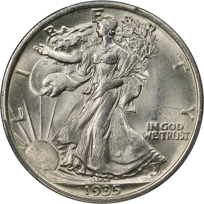 1935-P Walking Liberty Half PCGS MS65 Great Eye Appeal Nice Strike - Image 1 of 4