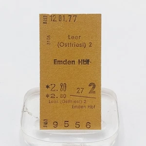 Fahrkarte Fahrschein Leer Ostfriesland Emden Hbf 1977 - Bild 1 von 2