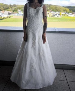 Hochzeitskleid Brautkleid a Linie sposa toscana Brautkleid Hochzeit Pailletten - Bild 1 von 23