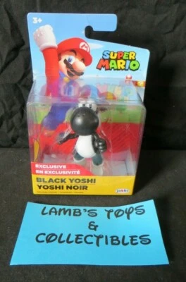Super Mario Nintendo Exclusive Black Yoshi 2.5" figure Jakks Pacific toy 2020  - Image 1 of 4