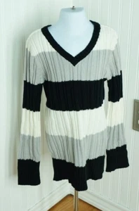 NEW The Childrens Place Sweater Youth Medium Stripe Casual Sweater Girl 7 8 NWT - Picture 1 of 4