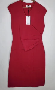 The Fold London Womens Valerio Dress Size 12 Berry Pink Wrap Sculpt Knit NWT - Picture 1 of 16