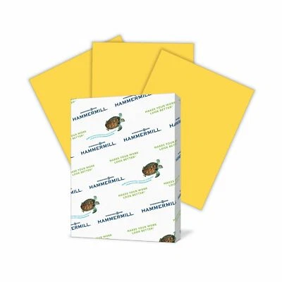 Hammermill Colored Paper 20 lb Goldenrod Printer Paper 8.5 x 11-1 Ream 500 Sh... - Image 1 of 4