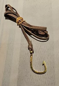 Miansai Brown Hook Shark Leather Bracelet free shipping - Picture 1 of 6