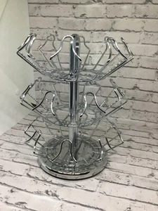Keurig 24 K-Cup Chrome Metal Carousel Coffee Pod Rack Holder Organizer Spinner - Picture 1 of 3