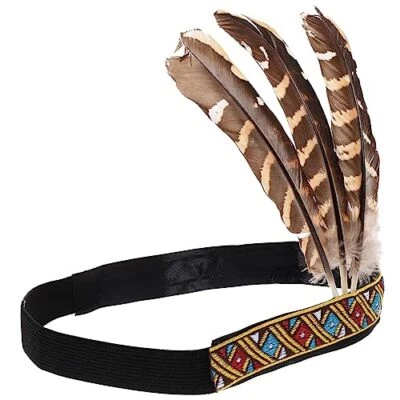 Crown Decor Plume Headband Ethnic Style Headdress Indians Costume Headpieces  - Image 1 of 4