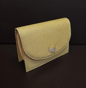 Floral Women's Purse, Handbag with Mirror and Shoulder Strap, Black, Gold - Picture 1 of 18