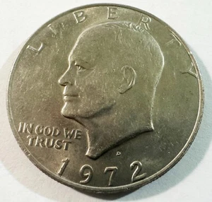 1 US Dollar Münze 1972 Größe: ca. 1,4 Zoll - Bild 1 von 2