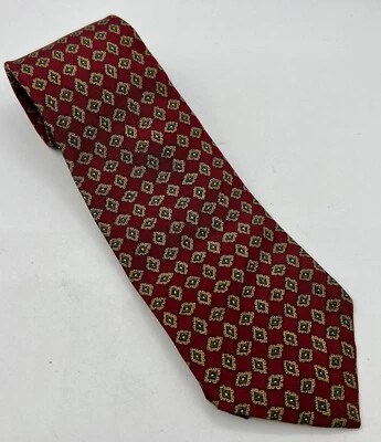 Corbata de seda de colección Abercrombie Fitch A&F para hombre borgoña granate rojo mini cachemira Foto 1 de 4