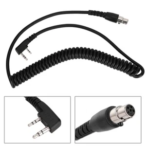 2Pin to 5Pin Coil Cord Cable for /HYT//Relm Two Way Radio Headset - Zdjęcie 1 z 10