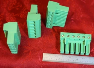 PHOENIX CONTACT CONNECTOR PLUG 6P PC 4- 7.62 P GREEN #18 04 94 6 QTY 4 - Picture 1 of 1
