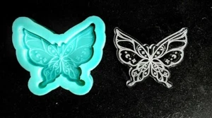 Molde de SILICONA grabado mariposa celestial brillante - cera de resina de arcilla - dije artesanal - Imagen 1 de 3