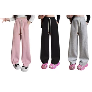 Kids Girls Trousers Active Pants Casual Jogger Workout Sweatpants Cycling Daily - Picture 1 of 25