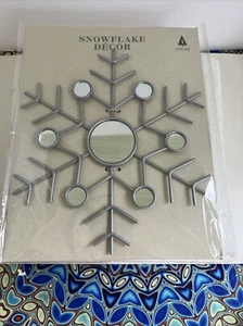Snowflake Wall Art 10” X 10” Silver Tone With Mirrors (7 Available) - Picture 1 of 7
