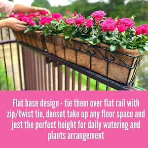 Wall Hanging Planter for Outdoor Plants (2 Pack) 24” Wall Hanging Baskets wit... - Picture 1 of 1