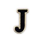 Letter J - Black Patch/Badge Embroidered