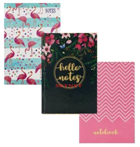 QUALITÄT A5 120 SEITEN FESTES BUCH NOTIZBLOCK PINK, FLAMINGO, HELLO - Bild 1 von 8