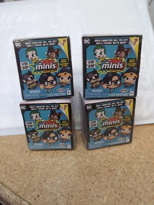 4 Sealed DC Minis Micros Surprise Figures Volume 1 NEW -2 Figures Per Box - Image 1 of 2