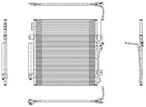 A/C Condenser with Transmission Oil Cooler - Compatible with 2008-2012 Jeep - Picture 1 of 2
