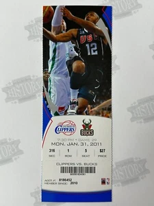 2011 Milwaukee Bucks at Los Angeles Clippers Ticket 1/31/11 - Picture 1 of 1
