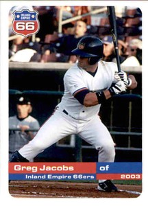 2003 Inland Empire 66ers Grandstand 16 Greg Jacobs Anaheim Hills California Card