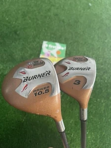 TaylorMade Burner Set Driver 10.5* And 3 Wood Stiff Bubble Graphite Shafts - Picture 1 of 9
