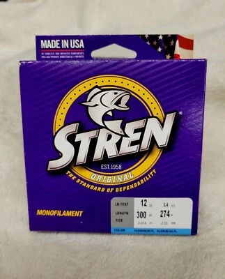 Stren Monofilament Clear/ Blue Fluorescent 12lb / 300yd Fishing Line - Image 1 of 2