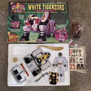 NUEVO DE COLECCIÓN MMPR POWER RANGERS BLANCO TIGERZORD MEGAZORD 100% COMPLETO CON CAJA - Imagen 1 de 7