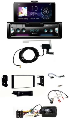 Pioneer DAB Bluetooth Lenkrad USB Autoradio für Nissan Micra 13-17 schwarz - Bild 1 von 4