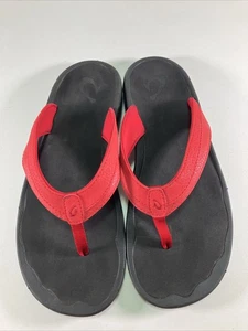 Olukai Ohana Women's Sandal 10 Red Slip-On Flip-Flop Shoes - Picture 1 of 8