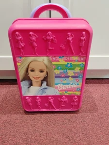 Vintage 1998 Barbie Rolling Suitcase Case Doll Trunk Pink Storage 17"x10.6"x7" - Picture 1 of 8