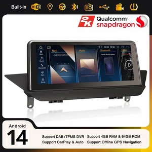 10,25" IPS Android 14 Navi DAB+ Autoradio 4G CarPlay DSP BMW X1 E84 CIC Qualcomm - Bild 1 von 24