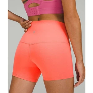 Lululemon 4" Align High Rise Shorts Raspberry Cream Size 6 NWT Bike Shorts - Picture 1 of 9