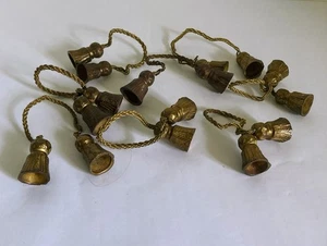 Juego de 8 servilleteros borla cuerda trenzada de latón vintage - Imagen 1 de 8