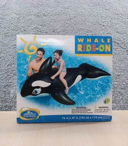 Vintage Intex Wet Set 2009 Inflatable Whale Ride-On 76” x 47" New In Box - Picture 1 of 6