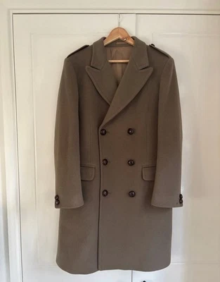 Dunn & Co Crombie Overcoat Vintage 1960s Beige - 42-44 Chest Large - Image 1 of 4