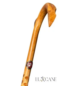Walking Cane USMC Palm Rest Double Grips Hickory Heart Masters LuxCane USA A7 - Picture 1 of 11