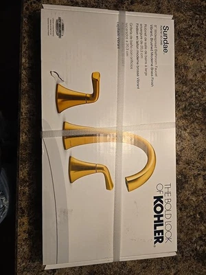 Kohler K-R28797-4D-2MB Bathroom Sink Faucet - Vibrant Brushed Moderne Brass - Image 1 of 3